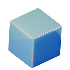 3d Set Geometry shape Cube iridescent Abstract Metallic Color, realistic rendering element design
