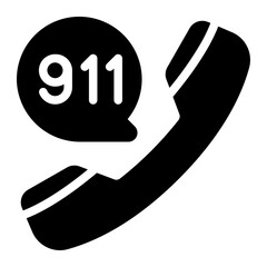 911 glyph icon
