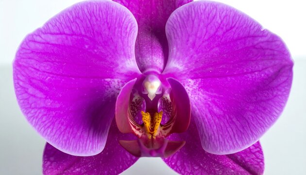 Vibrant purple orchid blossom closeup