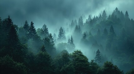 Mysterious Ray of Light Breaking Through Dark Clouds