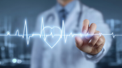 Healthcare Professional Monitors Heart Rate Using Technology