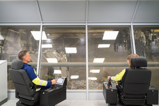 Operators Manage Waste Processing in Control Room
