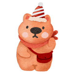 Christmas bear, Christmas illustration