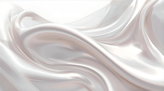 Elegant white silk fabric with soft folds and smooth texture wallpaper 4k, generative ai