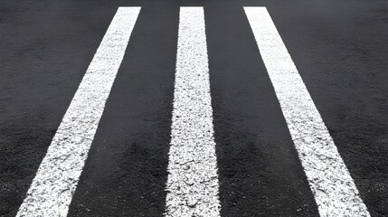 Obraz premium Pedestrian Crossing Lines on Asphalt Road Surface street