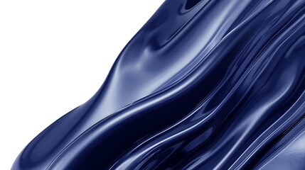 Abstract blue liquid metal texture isolated on transparent background wallpaper 4k, generative ai