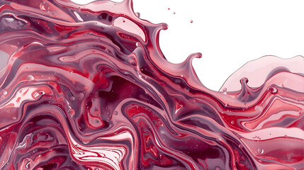 Abstract splash of red liquid isolated on transparent background wallpaper 4k, generative ai