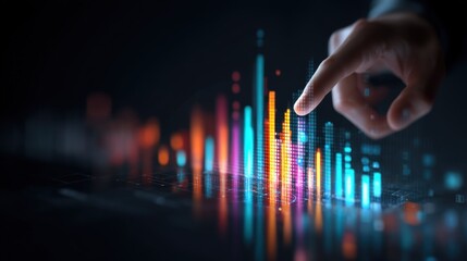 Interactive Data Visualization on Dark Background