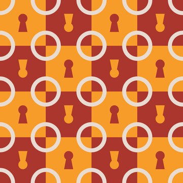 Seamless pattern with abstract locks