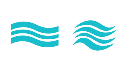 Abstract blue wave designs two variations presented side by side clearly