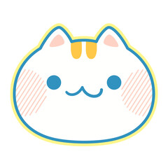 微笑む猫のデフォルメイラスト