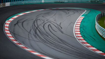 Nighttime traffic on city highways with moving vehicles and lights