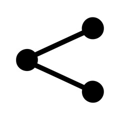 Three Nodes Connected in a Network Structure Illustrating Communication and Sharing