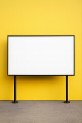 Blank street billboard on an empty road for outdoor advertising space