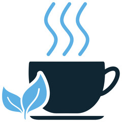 Herbal drink icon vector. Ideal for natural health, tea, and botanical medicine themes. This graphic symbolizes a cup or beverage made from plant extracts.