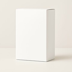 Blank 3D package design template with empty white box and book cover on paper