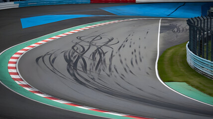 Nighttime traffic on city highways with moving vehicles and lights