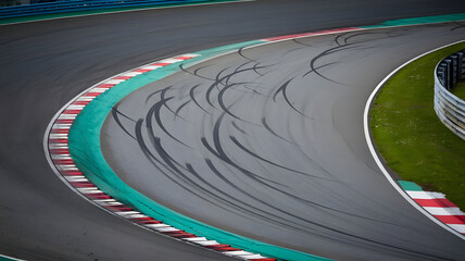 Nighttime traffic on city highways with moving vehicles and lights