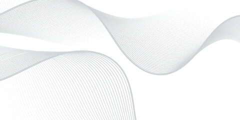 Abstract Black smooth wave on a white background. Dynamic sound wave. Design element. abstract white background.