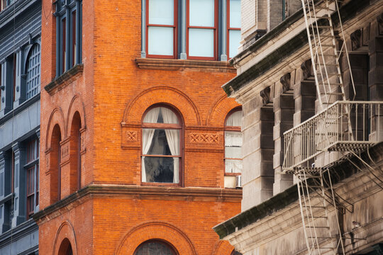 Apartment Window Over Broadway Soho Lower Manhattan, NYC