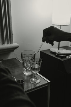 Winter evening drink preparation in Melbourne's cozy setting