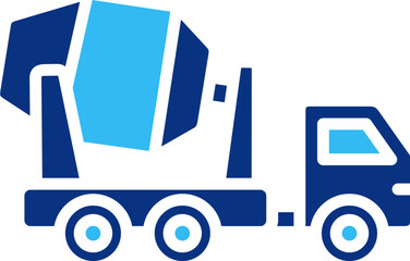 Concrete mixer truck dual color