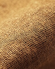 Textured Burlap Fabric Close-Up