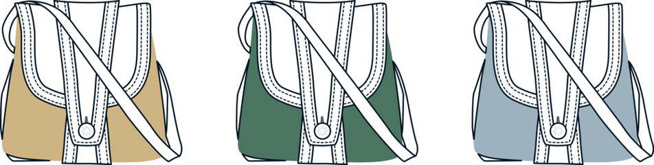 Obraz premium Elegant Shoulder Bag Collection Pastel Variations & Classic Design