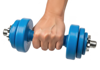 3d dumbbell grip exercise equipment isolated on transparent background
