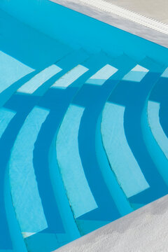 Swimming pool and stairs composition