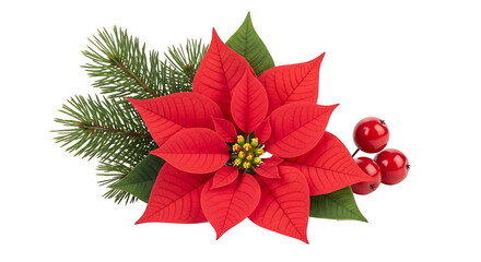 Obraz premium Poinsettia Christmas Floral Decoration Red Flower Holiday Festive Season