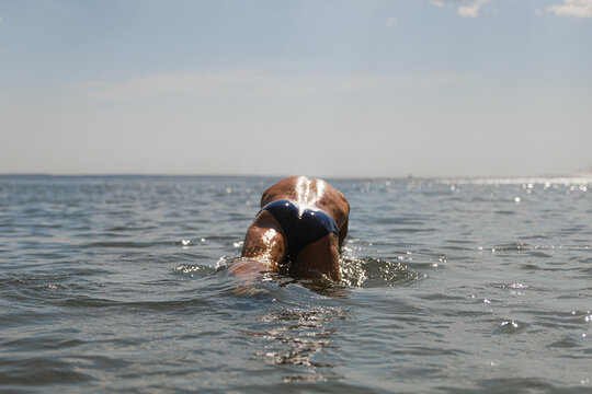 Swimming in the Summer Lake