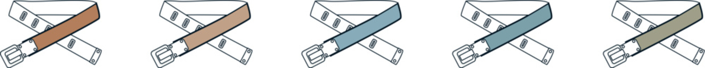 Creative Collection of Knives with Varied Blade Colors for Design Assets