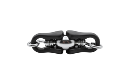 Fishing swivel with clip isolated on transparent background, a small but essential piece of tackle that prevents line twist and allows for easy lure changes