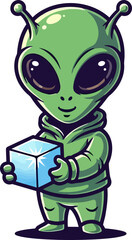 little alien youth presents a shimmering data cube, new horizons