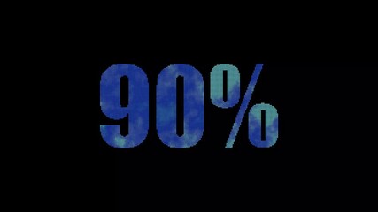 90% Particle Reveal Animation on Black Background (4K), 90 Percent text animation particle