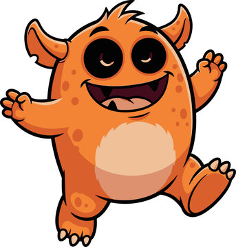 playful orange fuzzball bounds happily, bringing whimsical cheer to your day