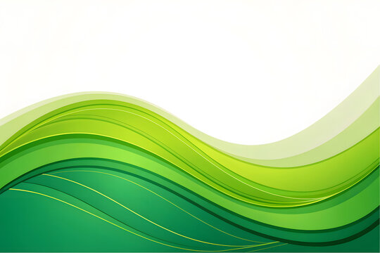 Smooth Green and Yellow Waves with Subtle Lines abstract