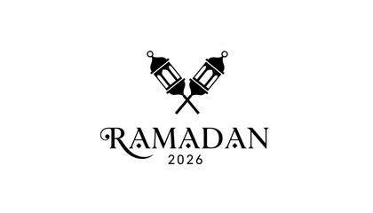 Ramadan 2026 elegant greeting design with traditional lanterns