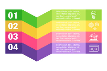Infographic presenting four distinct sections, each featuring unique concept. Colorful and creatively arranged sections enhancing comprehension and visual appeal for viewers