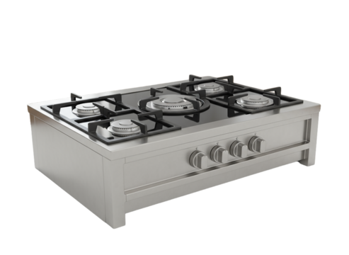 Realistic 3D modern gas stove