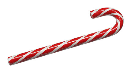 Candy cane isolated on black festive celebration treat isolated on transparent background
