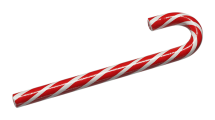 Candy cane isolated on black festive celebration treat isolated on transparent background