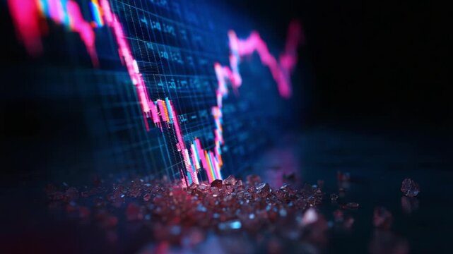 Dynamic Market Trends: Visualizing Volatility and Fluctuations Through the Metaphorical Shattering of Data Representations in Financial Markets