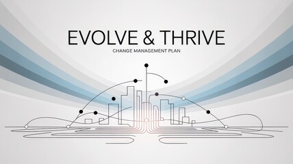 Abstract Design for Change Management Plan with Modern Cityscape