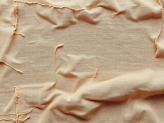 Frayed fabric with a worn, aged look, showcasing a muted color palette and subtle signs of wear and tear,  textured textile,  frayed