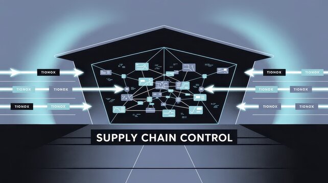 Digital Supply Chain Control System with Data Flow Visualization