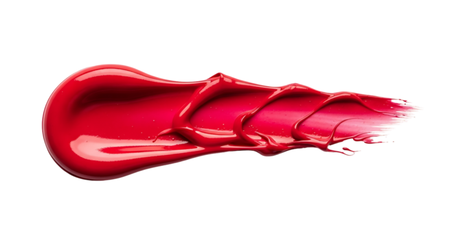 Red Lipstick Smear Gloss Texture Beauty Product Swatch Glamour Makeup