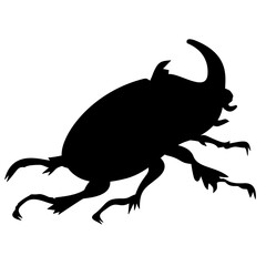 Rhinoceros Beetle Silhouette 