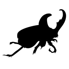 Rhinoceros Beetle Silhouette 